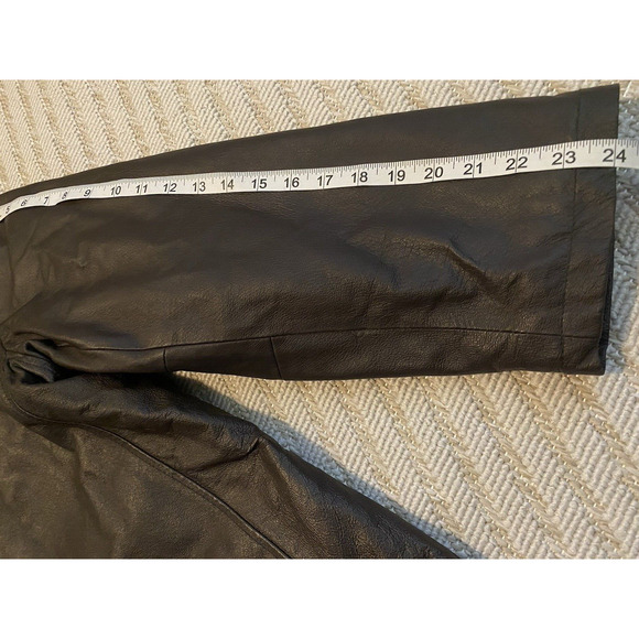 Vtg Haband Executive Division Jacket Mens Size Large 90's Brown Leather Coat - Picture 13 of 13